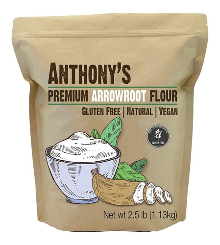 Anthony's Harina Arrurruz Arrowroot No Gluten Vegan 1.130 Kg