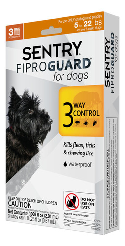 Prevención De Pulgas Y Garrapatas Para Perros Sentry Fiprogu