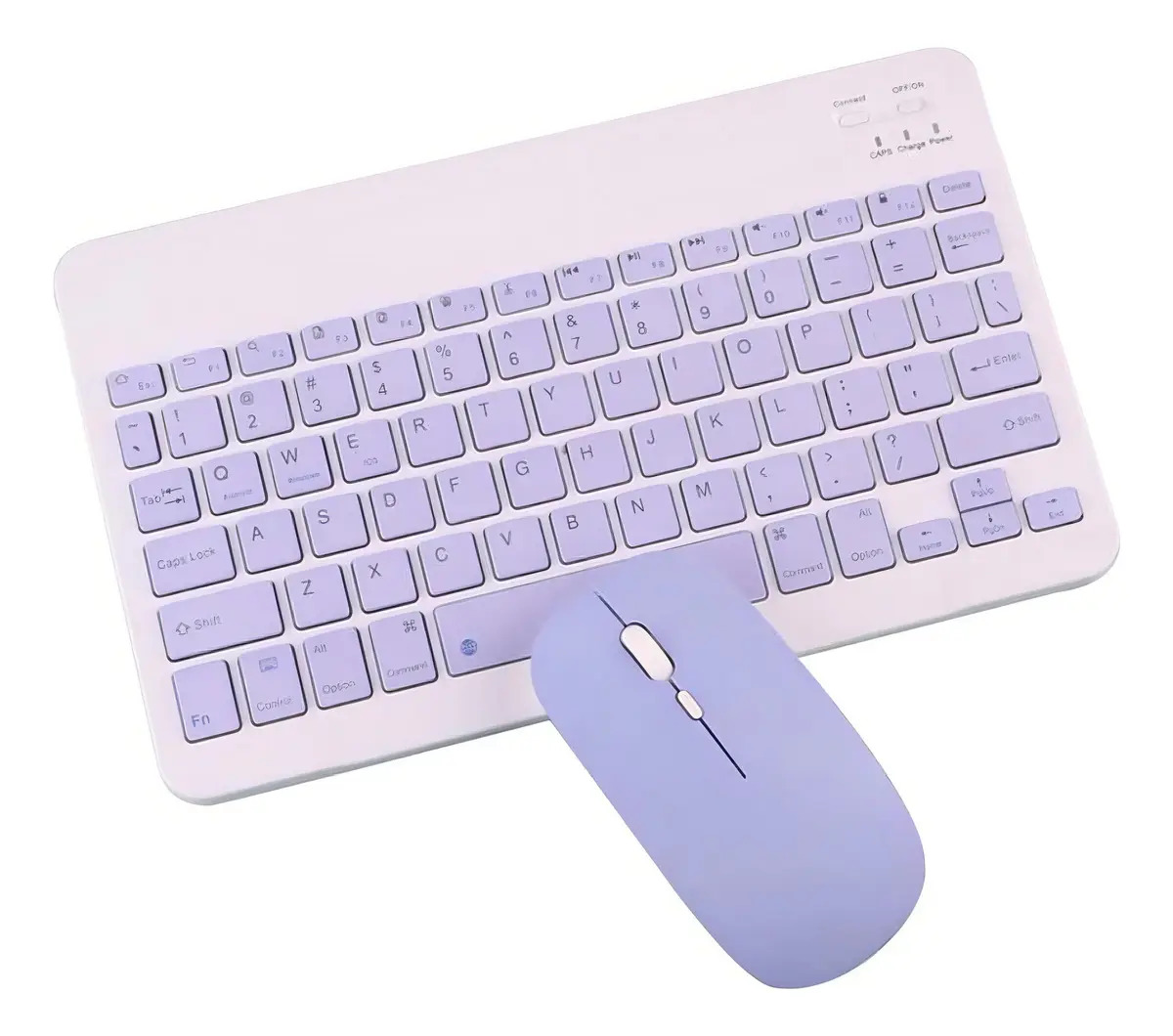 Conjunto Teclado Magnético Mouse Bleutooth Para Tab S6 Lite Cor Lilás