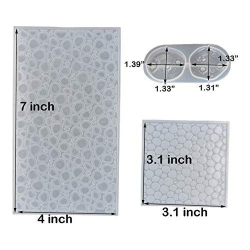 2pcs Water Ripple Water Wave Thin Mlod + 1pc Crater Epo...