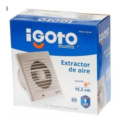 Extractor 6   Igoto Blanco Empotrable 18w