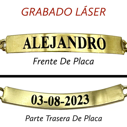 Esclava Hombre Rombo D 11mm Platabaño Oro24k Duodeluxejoyas®