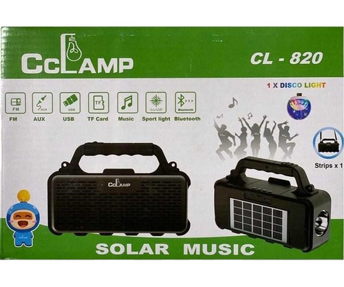 Kit Linterna Solar Música Bola Disco Bluetooth Usb Cl820 Color de la luz Blanco