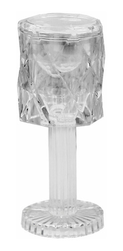 Imagen 3 de 10 de Adorno De Mesa Led Con Pie Vela Luminosa Cristal Decoracion