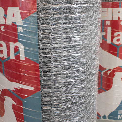 Tela Viveiro Hexagonal Coleira Branca Malha 1/2 Fio 26 Bwg 1 X 50 Metros