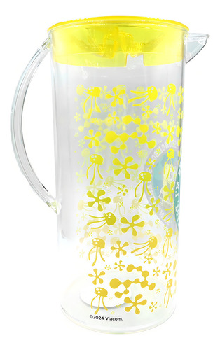 Set Bob Esponja Jarra Vasos Y Plato Nickelodeon Color Amarillo