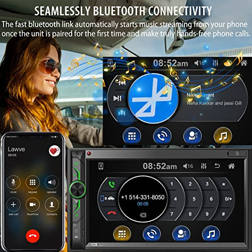 Estéreo De Coche De Doble Din Bluetooth: Receptor Mult...