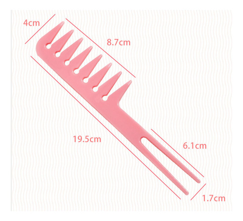 Fantail Compact Styling Pente De Dentes Largos Pente De