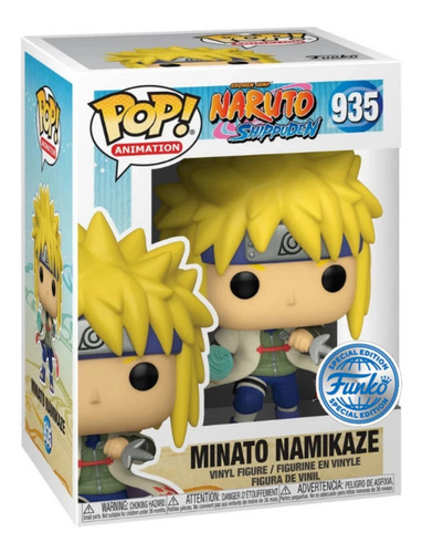 Boneco de ação Minato Namikaze 935 Naruto Shippuden Funko Pop Animation Special Edition