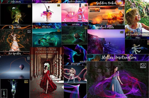 Overlays Superposiciones Para Photoshop Mas De 12,000 34gb