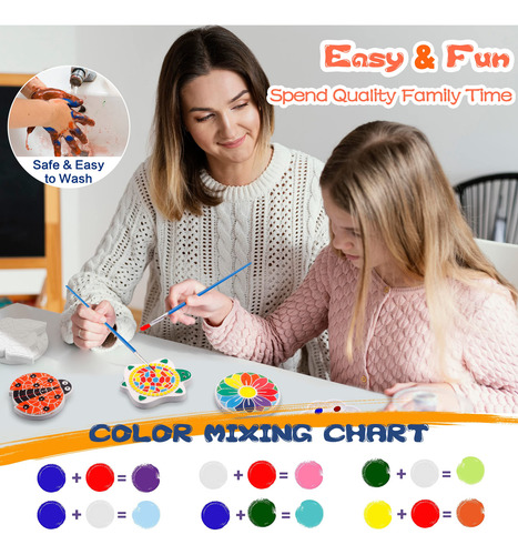 Pinta Tus Propias Piedras Kit De Manualidades Para Niños
