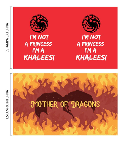 Imagem 2 de 2 de Copo Canudo Parede Dupla 600ml Not A Princess Got Khaleesi