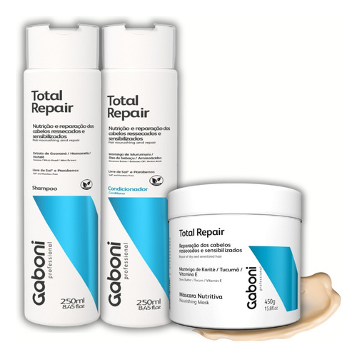 Kit Total Repair Reparação E Nutrição Imediata Shampoo + Con
