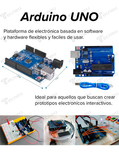 Uno R3 Compatible Ide + Caja Acrílico Protector