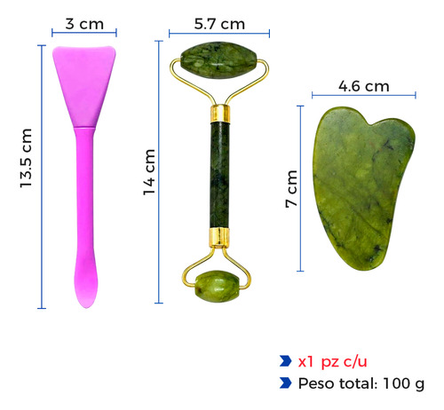 Set De Cuidado Facial Diler 3pzs Con Rodillo Para Masaje Piedra Gua Sha Y Espátula De Silicón Color Fiusha 2 En 1 Reutilizable Fácil De Usar Y Apto Para Todo Tipo De Piel Ideal Para Skincare Diario