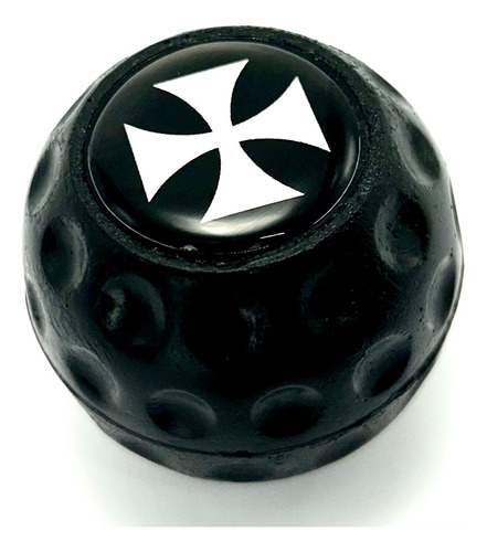 Manopla Câmbio Fusca Kombi Cruz De Malta Logo Prata 12mm