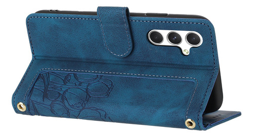 Funda De Piel Con Ranura Tipo Cartera Para Samsung Galaxy Serie A, Color Azul Yjh
