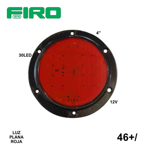 Plafon Plano 10 Pz 12v 30 Led Redondo Camion Trailer Remolq