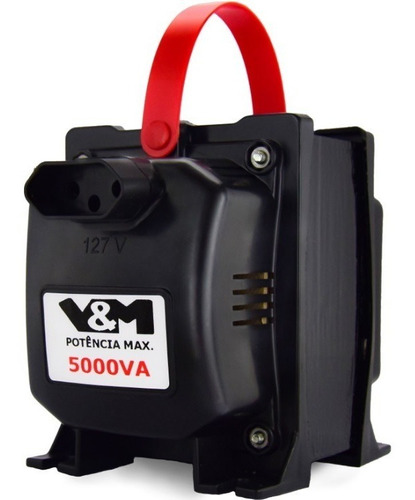 Transformador 5000va V&m 110 220 E 220 110 Tomada De 3 Pinos