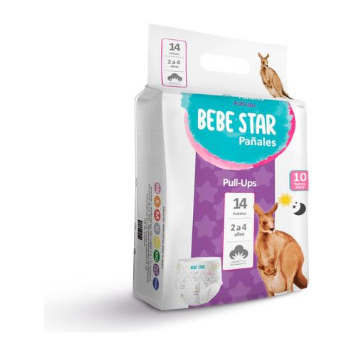 Bebe Star Pull-ups Pañal De Bebé 2 A 4 Años- Bulto 10paq