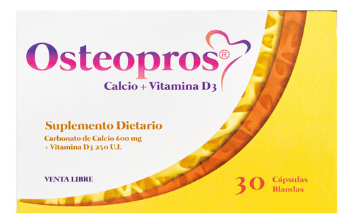 Osteopros Calcio + Vitamin - CAPSULA BLANDA a $1677