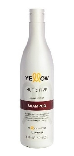 Shampoo Yellow Nutritivo Argan Coco Pelo Seco Dañado 500 Ml 
