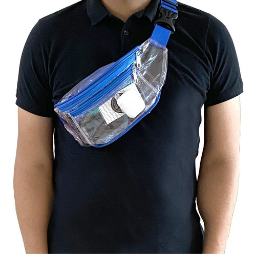 Imagen 5 de 6 de 50 Cangureras Transparentes Notbigdeal Azul Unisex