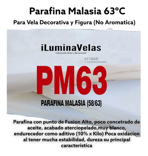 5 Kilos Parafina Malasia (58-63º) Especialidad