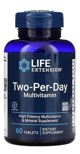 Life Extension, Two Per Day Multivitamínico Y Minera 60 Caps