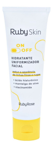 Creme Hidratante Facial On+off Ruby Rose Skin 50g Tipo de pele Normal