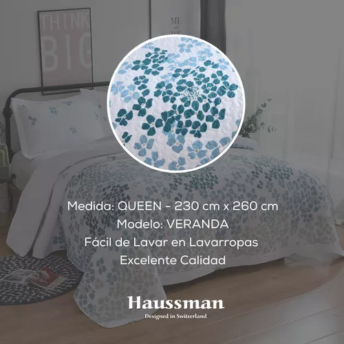 Cubrecama Queen Quilt Cover Verano Florcitas Fundas Haussman