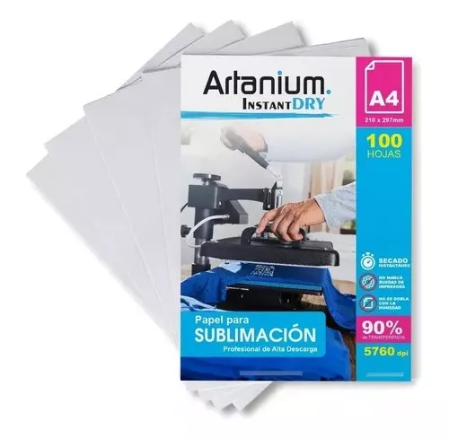 Papel sublimación secado instantáneo 100 hojas - 100 grs - A4 / A3