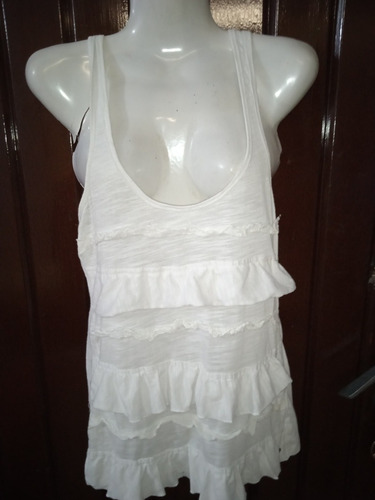 Musculosa Dama Talle S Uniform Con Volados Divina 