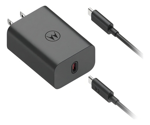 Cargador Motorola Turbo Power 68w Usb C Incluye Cable Origin Negro