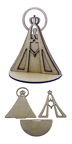 27 Nossa Senhora 15cm Dupla Mdf 3mm Base Religioso Genitori