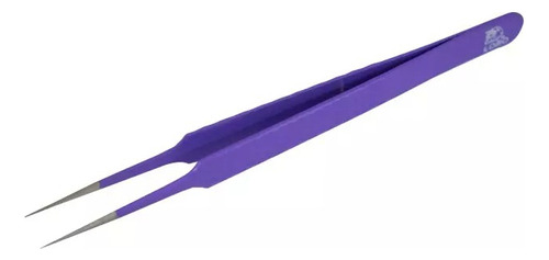 Pinza Para Depilar De Punta Recta Acero Morado