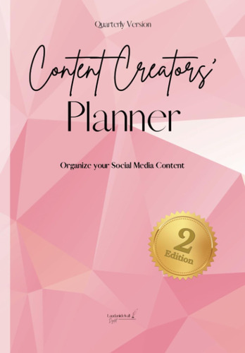 Libro: Content Creators Planner 2nd Edition (pink): Organiz