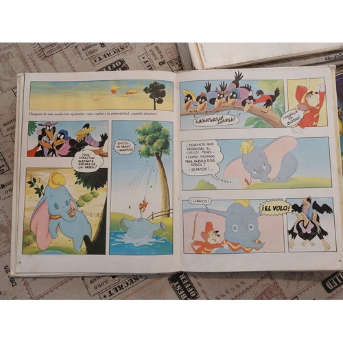 Coleccion De 6 Libros Clásicos 1981 Walt Disney Dumbo Bambi (Usado)