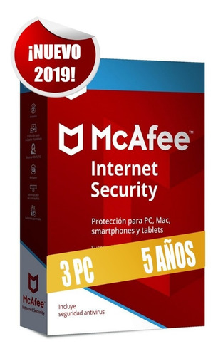 Mcafee Internet Secrity 2019 3 Pc 5 Años