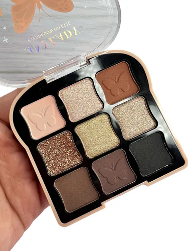 Paleta De Sombras 9 Tonos Anylady  Maquillaje Ojos Pro