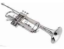Comprar Sai Musical Trompeta Bb Pitch Silver Con Estuche Boquilla In