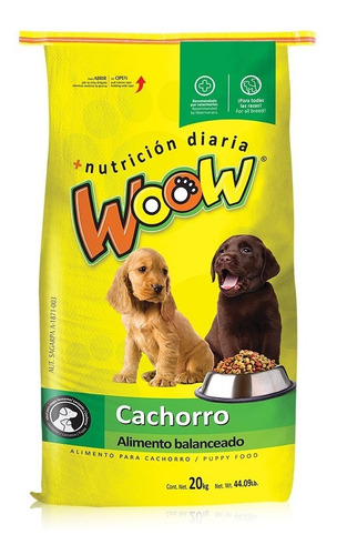 Croquetas Para Cachorro Woow 28% Proteina De 20 Kg