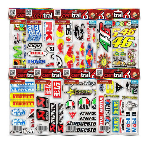 Kit 146 Adesivos Patrocinios Caminhão Carreta Caderno