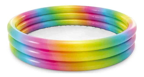 Piscina Inflable Rainbow 3 Anillos 80cm Verano Niños