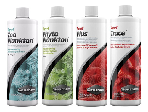 1reef Trace 1reef Plus 1zooplankton 1phytoplankton 500ml C/u