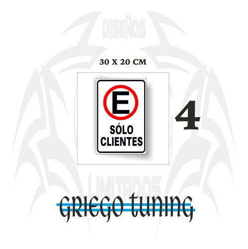 Imagen 6 de 6 de Cartel No Prohibido Estacionar Impreso Plástico 30x20cm