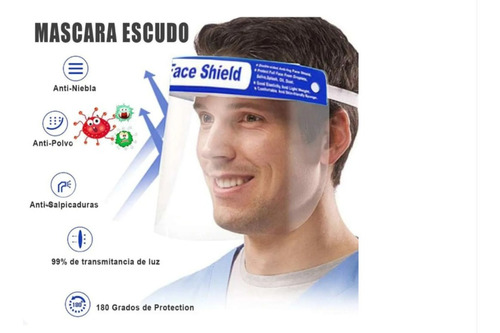 Mascara Protector Facial Compatible Con Tapabocas N95barbijo