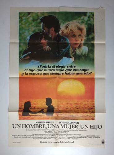 Afiche Cine Martin Sheen Un Hombre Una Mujer Un Hijo