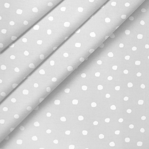 Nap, Set De 2 Sábanas De Cajón /mini Colecho (50x90) Algodón Gris Lunares
