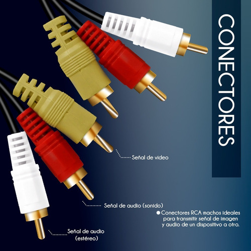 Cable De Video Rca Macho Macho Audio Dvd Componentes 1.5mts